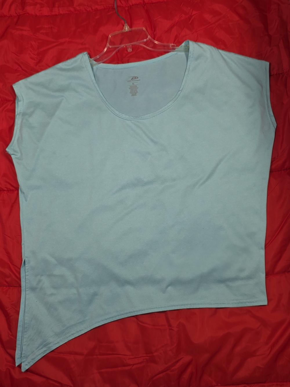 Women's Asymmetric Hem Tank Top in Light Blue